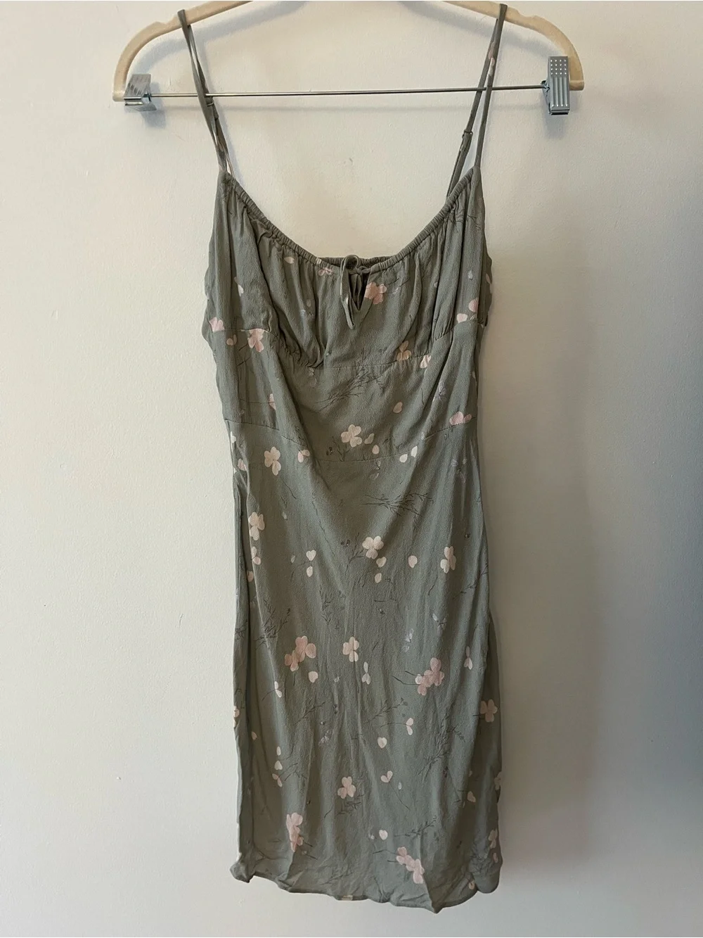 Wilfred Bellow Mini Dress Babydoll Floral Tie-Front Size 4